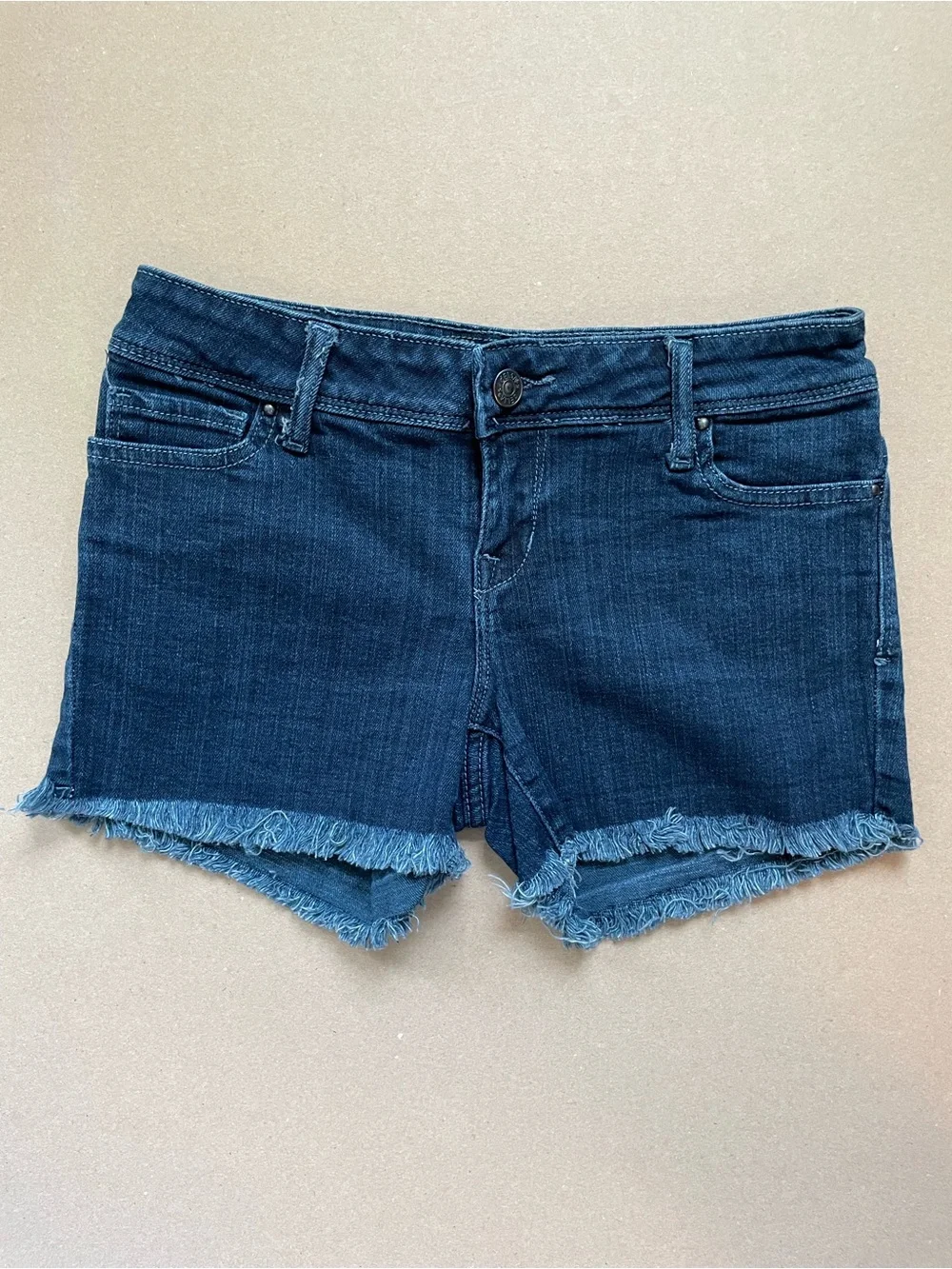 dELiA*s Dark Blue Denim Frayed Hem Jean Shorts